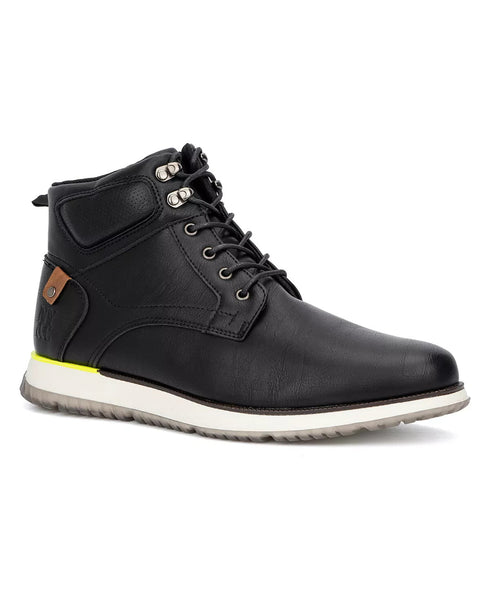 NEW YORK & COMPANY Men's Gideon Faux Leather Boots Black Size 12M